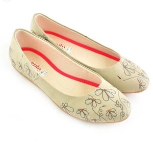 Goby Daisies Ballerinas Shoes 1040 Size 39/8.5-9 NWOB